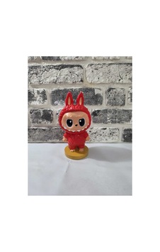 Dekoratif Labubu Biblo Figür-labubu 22 Cm Nar Çiçeği Rengi Dekoratif Labubu Biblo Figür-labubu 22 Cm Nar Çiçeği Rengi