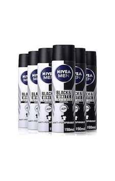 Nivea Men Invisible Black&White Original Erkek Sprey Deodorant 150 ML x 6 Nivea Men Invisible Black&White Original Erkek Sprey Deodorant 150 ML x 6