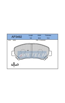 Apetech Disk Balata Ön Ap3492 Qashqaı 1.5 2.0 Dcı 07- Koleos 2.0 Dcı 08- KNO-APETECH-AP3492