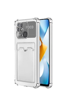 Xiaomi Redmi 10c İle Uyumlu Kapak Kamera Korumalı Kartlıklı Darbe Emici Özellikli Şeffaf Silikon Kılıf Xiaomi Redmi 10c İle Uyumlu Kapak Kamera Korumalı Kartlıklı Darbe Emici Özellikli Şeffaf Silikon Kılıf
