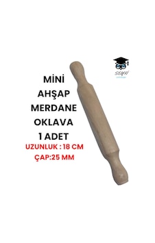 Mini Ahşap Merdane Oklava 1 Adet Uzunluk : 18 Cm Çap:25 Mm Mini Ahşap Merdane Oklava 1 Adet Uzunluk : 18 Cm Çap:25 Mm