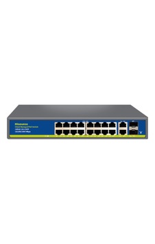 Hisource Hi-s21-16gp2g2s 16 Port Gigabit Poe Switch + 2 Uplink + 2 Sfp - Bulut Yönetimli, 250w