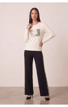 Guitar Relax Fit Ekru Penye Bluz Guitar Relax Fit Ekru Penye Bluz