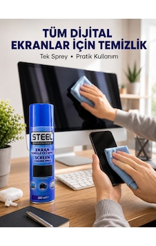 Günlük Kullanıma Uygun Çok Amaçlı Ekran Temizleme Spreyi Günlük Kullanıma Uygun Çok Amaçlı Ekran Temizleme Spreyi