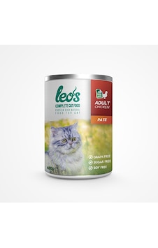 Leos Tavuk Etli Pate Konserve Yetişkin Kedi Maması 400 G Leos Tavuk Etli Pate Konserve Yetişkin Kedi Maması 400 G