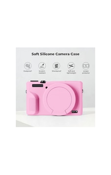 K&f Concept Canon G7x Mark Iıı Pink Pembe Slikon Kılıf K&f Concept Canon G7x Mark Iıı Pink Pembe Slikon Kılıf