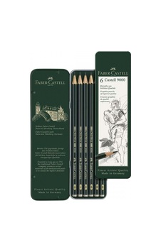 Faber-castell Castell 9000 Grafit Kalemi 6'li Metal Kutu