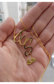 925 Ayar Gümüş 24 Ayar Altın Kaplama Harfli Kolye Gold 925 Ayar Gümüş 24 Ayar Altın Kaplama Harfli Kolye Gold