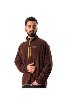 Free Camp Freecamp Man Half Zipper Fleece Polar-Kahverengi Free Camp Freecamp Man Half Zipper Fleece Polar-Kahverengi