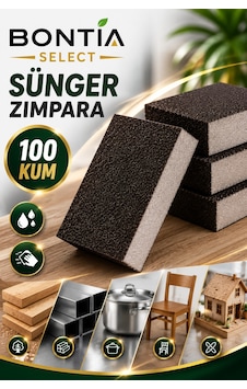 Sünger Zımpara 100 Kum Islak Kuru Kullanım Ahşap Metal Boya Alçı Pvc El Zımparası Takozu