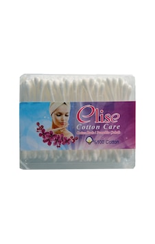 Elise Favori Cotton Kulak Çöpü Kare Kutu Pamuklu Çubuk - 12'li Paket
