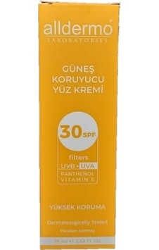 Alldermo SPF30 Yüz Kremi 75 ML Alldermo SPF30 Yüz Kremi 75 ML