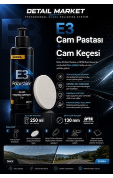 Mirka E3 Cam Çizik Pastası 250 Ml Ve Spta Cam Keçesi 130 Mm Set Mirka E3 Cam Çizik Pastası 250 Ml Ve Spta Cam Keçesi 130 Mm Set