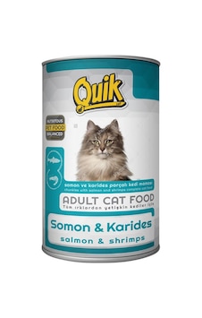 Quik Somonlu Karidesli Konserve Yetişkin Kedi Maması 415 G Quik Somonlu Karidesli Konserve Yetişkin Kedi Maması 415 G