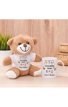 Çocuk Gelişimi Öğretmenine Hediye Peluş Ayıcık Ve Kupa Bardak Çocuk Gelişimi Öğretmenine Hediye Peluş Ayıcık Ve Kupa Bardak