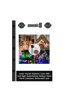 Solar Siyah Kablolu 11m 100 Led Rgb Aydınlatma Bahçe Süsü Parti Lambası Dekoratif Işık Diğer Solar Siyah Kablolu 11m 100 Led Rgb Aydınlatma Bahçe Süsü Parti Lambası Dekoratif Işık Diğer