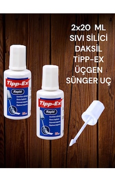 2 Adet 20 Ml Daksil Sıvı Silici Sünger Üçgen Uç Tipp-ex