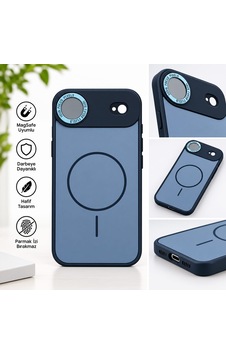 İphone 17 Aır Uyumlu Kamera Korumalı Silikon Mavi İphone 17 Aır Uyumlu Kamera Korumalı Silikon Mavi