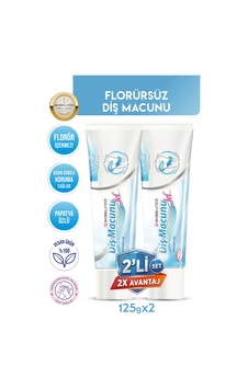 Doğal Florürsüz Papatya Özlü Diş Macunu Jel 125 Gr 2 Adet