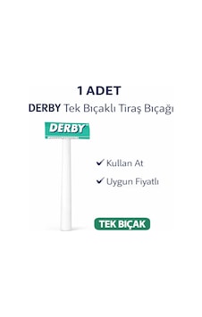 Derby Tek Bıçaklı Tıraş Bıçağı Paket Seçenekleri 1 Adet Derby Tek Bıçaklı Tıraş Bıçağı Paket Seçenekleri 1 Adet
