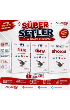 Limit Yayınları Tyt Fizik Kimya Ve Biyoloji Soru Bankası Seti 3 Kitap Limit Yayınları Tyt Fizik Kimya Ve Biyoloji Soru Bankası Seti 3 Kitap