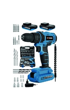 Böhrer Bh-dbl Profesyonel Koffer 58 V 5 Ah Çift Akülü Dark Blue +24 Parça Vidalama Matkap Seti