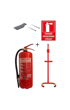 6kg Yangın Tüpü, Yangın Tüpü Levhası, Askı Aparatı, Dübel Vida Ve C Tipi Sehpa 5li Set 6kg Yangın Tüpü, Yangın Tüpü Levhası, Askı Aparatı, Dübel Vida Ve C Tipi Sehpa 5li Set