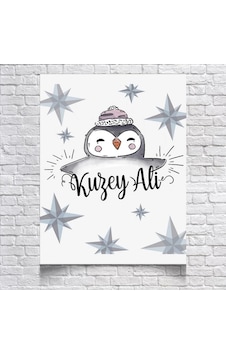 Penguen Temalı Doğum Günü Afişi 100x150 Cm Penguen Temalı Doğum Günü Afişi 100x150 Cm