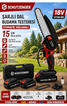 Schutzenger RN2080 Şarjlı Dal Budama Testere Otomatik Yağlama Yedek Zincir Hızar Kırmızı C7 Kalite Pro Schutzenger RN2080 Şarjlı Dal Budama Testere Otomatik Yağlama Yedek Zincir Hızar Kırmızı C7 Kalite Pro