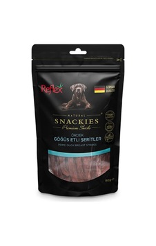 Reflex Snackies Ördek Göğüs Şeritleri Kurutulmuş Et Köpek Ödülü 90gr Reflex Snackies Ördek Göğüs Şeritleri Kurutulmuş Et Köpek Ödülü 90gr