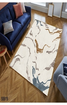 Krem Renk Halı, Modern Desen Halı, Antre Halısı, Mutfak Halısı, Kaymaz Taban Halı, Yıkanabilir Halı, Leke Tutmaz Halı, Dekoratif Salon Halısı Krem