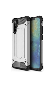 Kilifone - Huawei Uyumlu P30 Pro - Kılıf Çift Katman Zırh Tank Crash Military Kapak - Gri Kilifone - Huawei Uyumlu P30 Pro - Kılıf Çift Katman Zırh Tank Crash Military Kapak - Gri