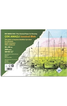 Çok Amaçlı Sanatsal Blok Fon Kartonlu 35X50 Cm 200 Gr 20+10 Yp Çok Amaçlı Sanatsal Blok Fon Kartonlu 35X50 Cm 200 Gr 20+10 Yp