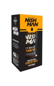 Nish Man Hair Building Fiber - Dark Brown 21 Gr Nish Man Hair Building Fiber - Dark Brown 21 Gr