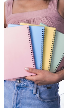 Dream Notes 4 Farklı Renk Çizgisiz A5 Defter Seti Sarı - Mavi - Yeşil - Pembe
