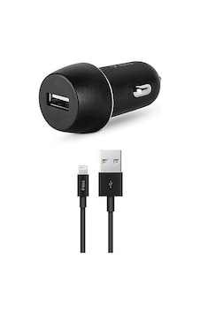 T.tec 2cks20ls Smartcharger 2.1a Araç Şarj Aleti Siyah Apple Uyumlu iPhone Lighting Kablolu