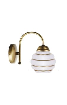 Retro Salon - Mutfak - Yatak Odası Rustik Beyaz Gold Camlı Aplik Diğer Retro Salon - Mutfak - Yatak Odası Rustik Beyaz Gold Camlı Aplik Diğer