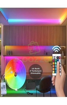 Esnek Şerit Neon Led 5m Çok Renkli 14 X 37 Esnek Şerit Neon Led 5m Çok Renkli 14 X 37