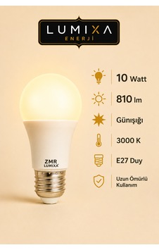10 Watt 810 Lm Günışığı Renk Ampul