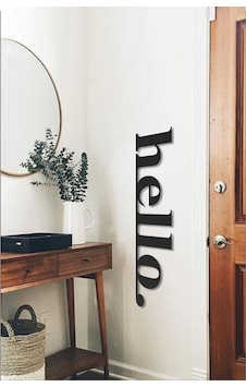 Hello Ahşap Duvar Yazısı Yd018