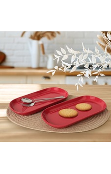 Keramika Kırmızı Noyan Kayık Tabak 2 Adet 28 Cm 506 Sku: Mır8690010571816 Keramika Kırmızı Noyan Kayık Tabak 2 Adet 28 Cm 506 Sku: Mır8690010571816