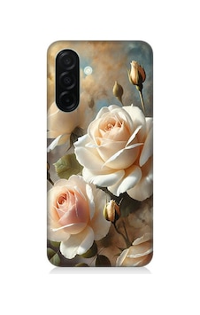 Samsung Galaxy A36 Uyumlu Krem Beyaz Güllerin Sessizliği Desenli Silikon Kılıf Çok Renkli Samsung Galaxy A36 Uyumlu Krem Beyaz Güllerin Sessizliği Desenli Silikon Kılıf Çok Renkli