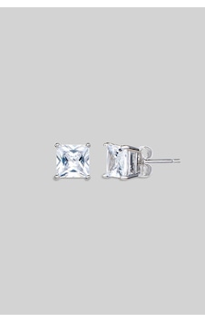 So Chic Prenses Kesim 5 Mm 18 Ayar Beyaz Altın Kaplama Tektaş Gümüş Küpe So Chic Prenses Kesim 5 Mm 18 Ayar Beyaz Altın Kaplama Tektaş Gümüş Küpe