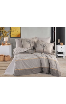 Hobby Çift Kişilik Poplin Nevresim Tanya Kahve Çok Renkli