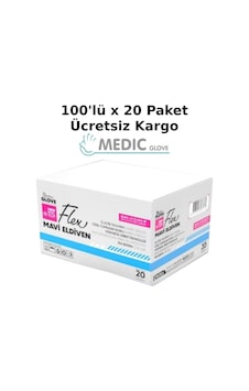 Reflex Flex Mavi Pudrasız Tpe Eldiven 100'lü x 20 Kutu Reflex Flex Mavi Pudrasız Tpe Eldiven 100'lü x 20 Kutu