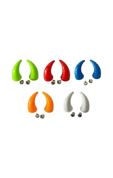 Kask Boynuzu Küçük - Işıklı Siyah - Kırmızı - Beyaz Kask Boynuzu Küçük - Işıklı Siyah - Kırmızı - Beyaz
