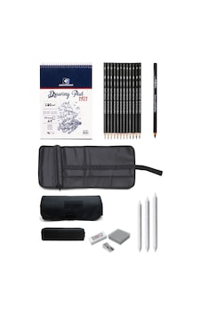 Eskiz Defteri A5 120 Gr 50 Yp Cretacolor Dereceli Kalem Studioline Çantalı Eskiz Çizim Seti