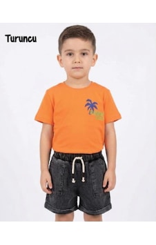 Trend Kids Trendebee Kids 2li Takım Penye Kotlu Palm Surf Baskılı Turuncu Açık Turuncu Trend Kids Trendebee Kids 2li Takım Penye Kotlu Palm Surf Baskılı Turuncu Açık Turuncu