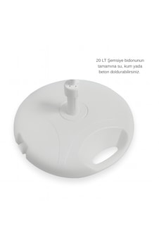 Şemsiye Bidonu 20 Lt Beyaz