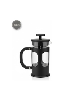 Arow 350 Ml Borosilikat Cam French Press - Filtre Kahve Ve Bitki Çayı Demleyici - Siyah Siyah Arow 350 Ml Borosilikat Cam French Press - Filtre Kahve Ve Bitki Çayı Demleyici - Siyah Siyah